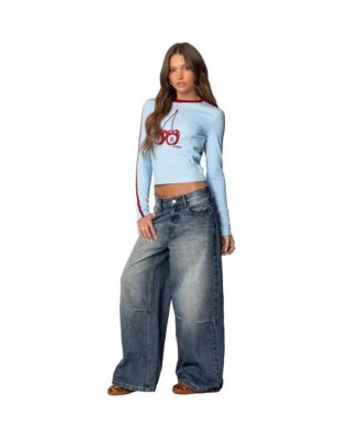 Womens Cherry 8 Long Sleeve T Shirt