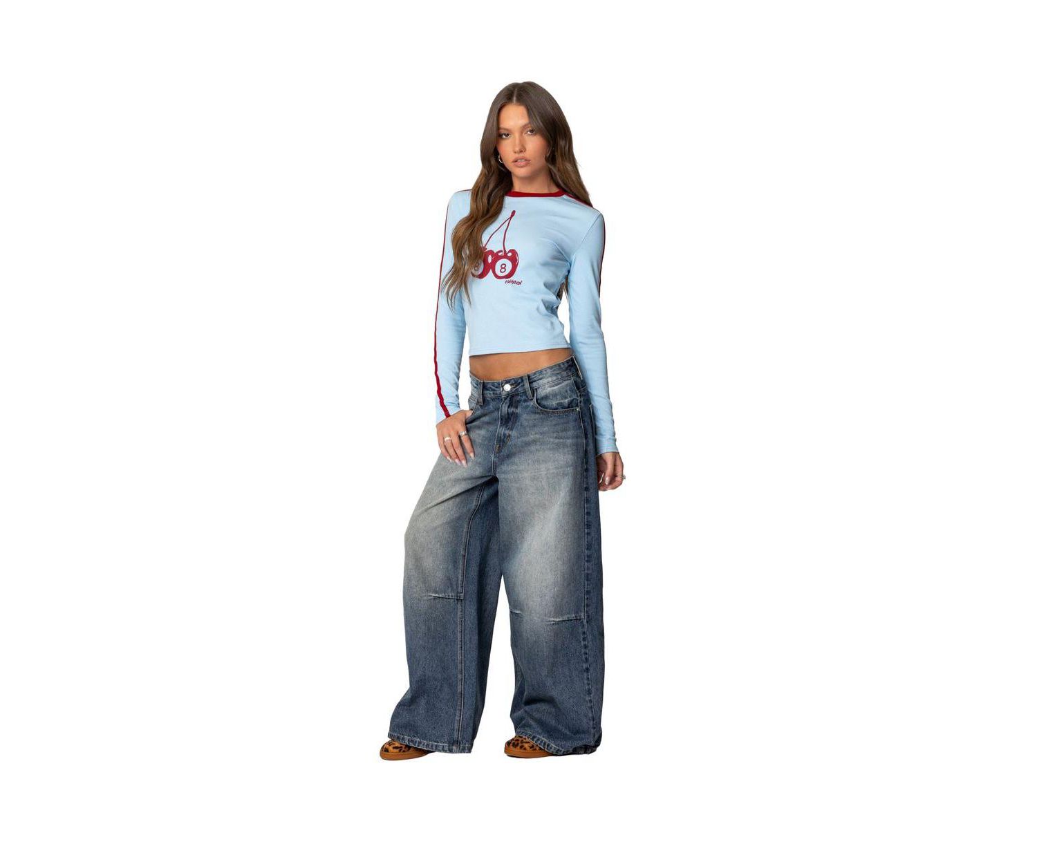 Women's Cherry 8 Long Sleeve T Shirt