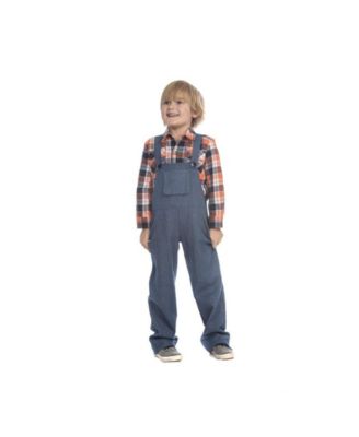 Kids Farmer Shirt & Overalls Costume Set