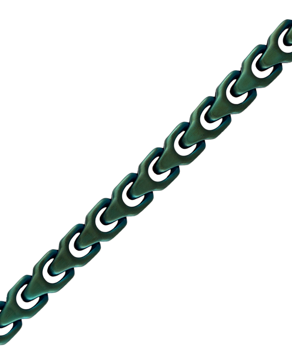 Bulova Green-tone Ip Stainless Steel Link Bracelet In No Color