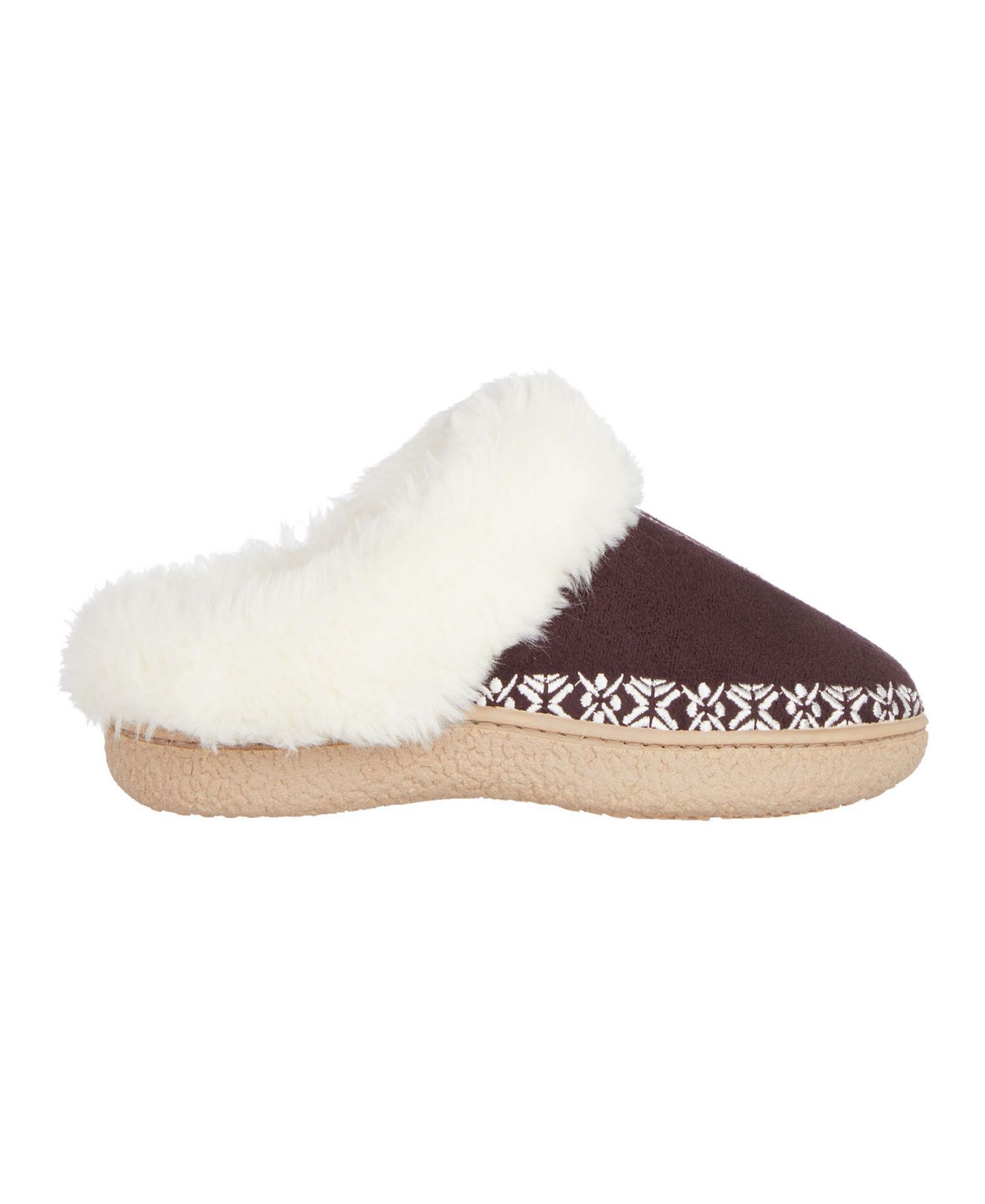 Женские сабо Isotoner Signature Clara Faux-Fur-Trim Clog Slippers, цвет: Изюмный — фото 5