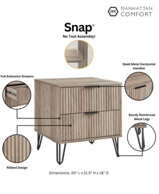 DUMBO 2-Drawer Modern Nightstand