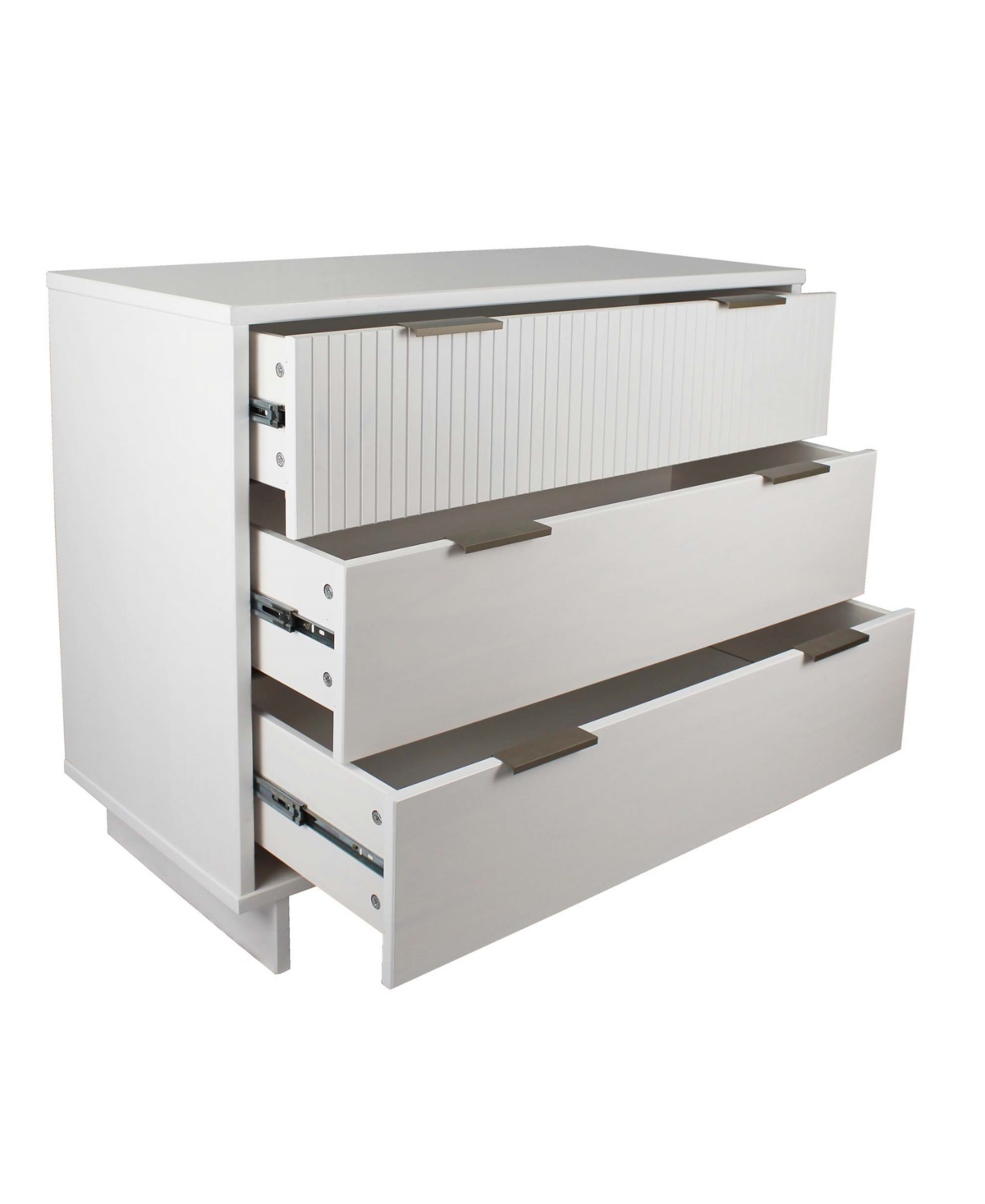 Manhattan Comfort 2-piece Granville Solid Pine Wood 3-drawer Standard Dresser And 2-drawer Nightstand Set In White