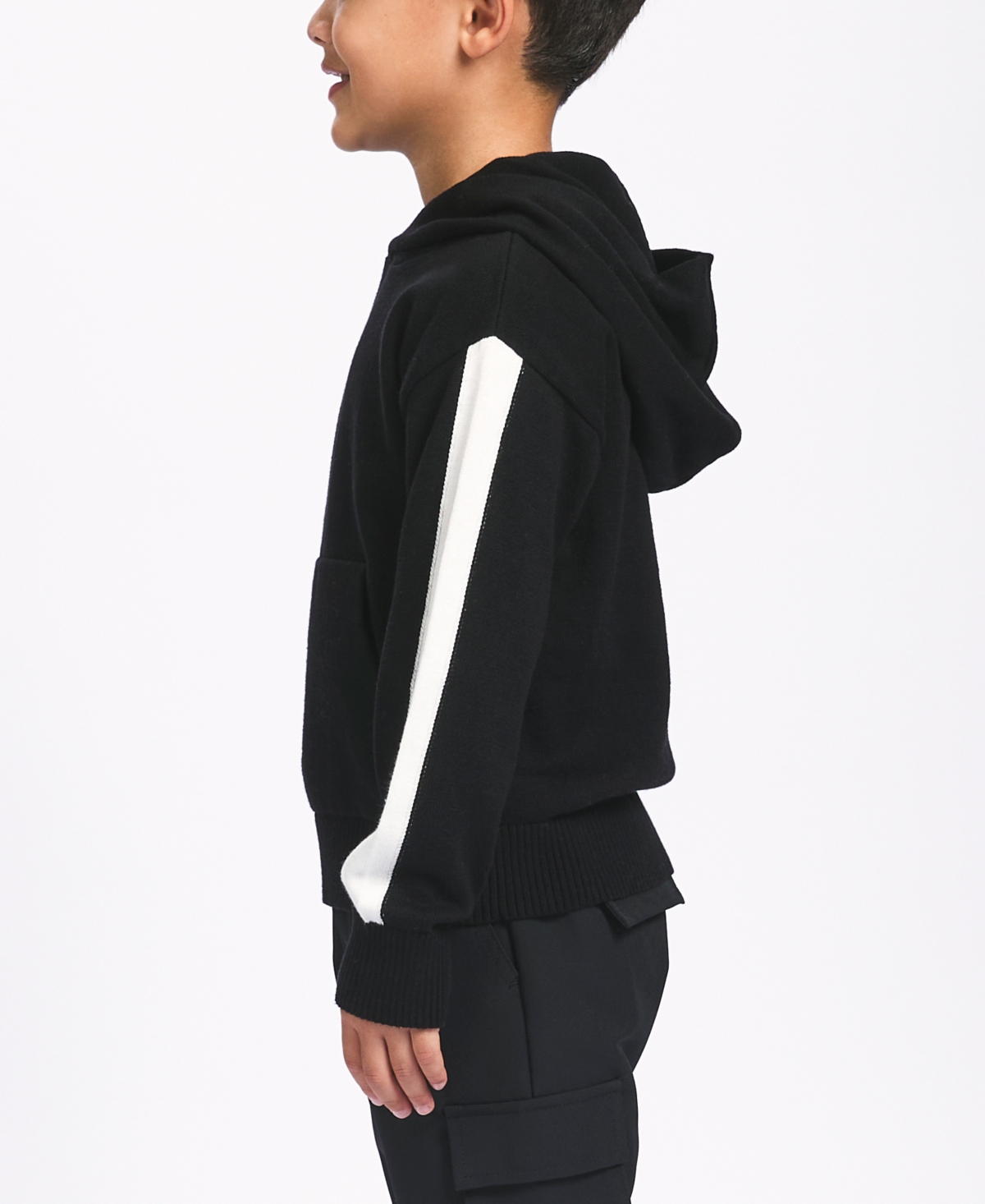 Sovereign Code Little Boys Sweater Knit Pull-over Hoodie In Black