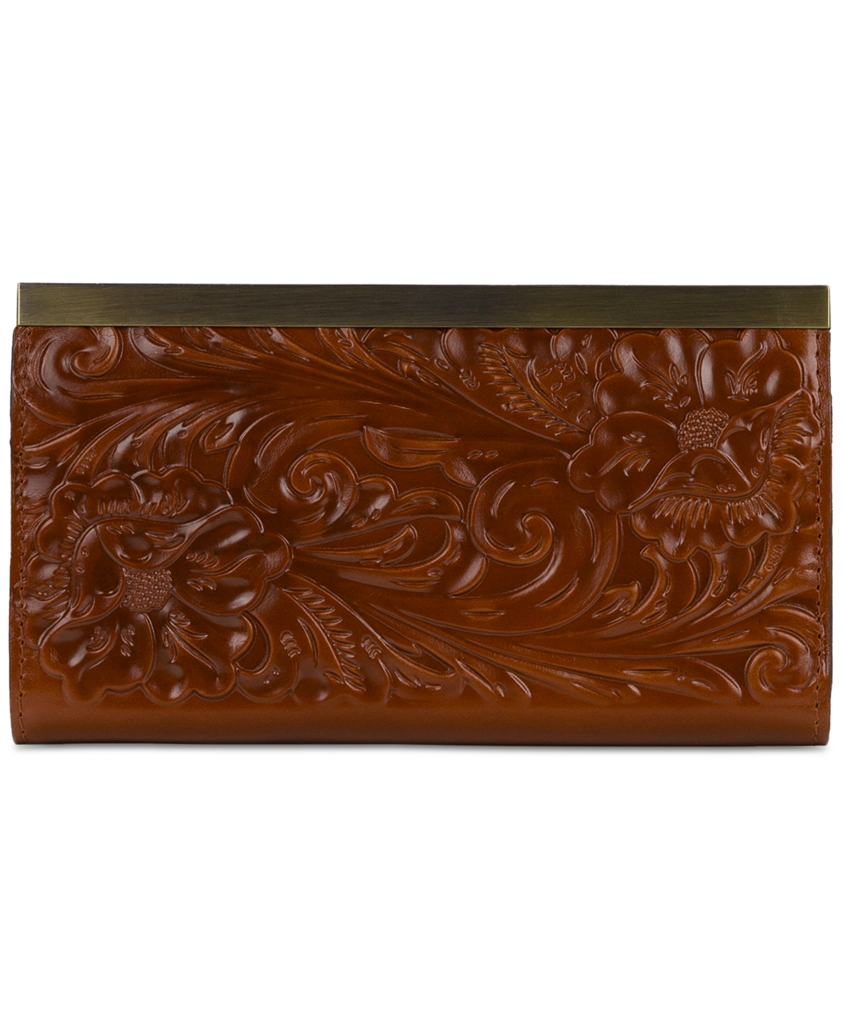 Patricia Nash Cauchy Tooled Leather Wallet -Gold