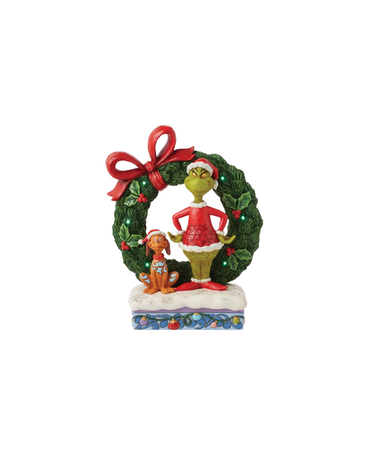 Jim Shore Grinch And Max In Wreath Figurine In Multi