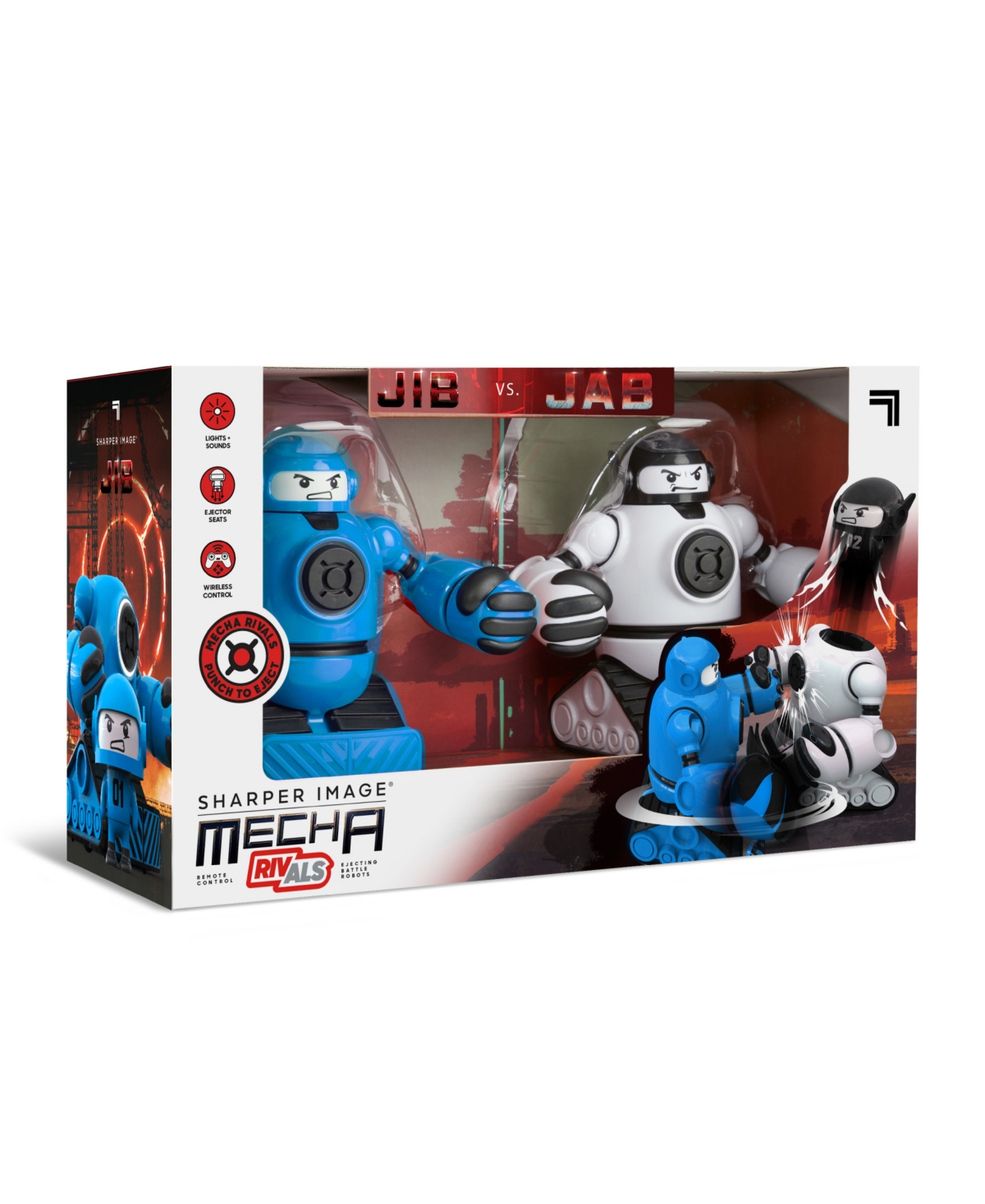 SHARPER IMAGE MECHA RIVALS REMOTE CONTROL EJECTING BATTLE ROBOTS 