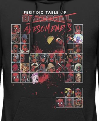 Men's Deadpool Periodic Hoodie Fleece Pullover