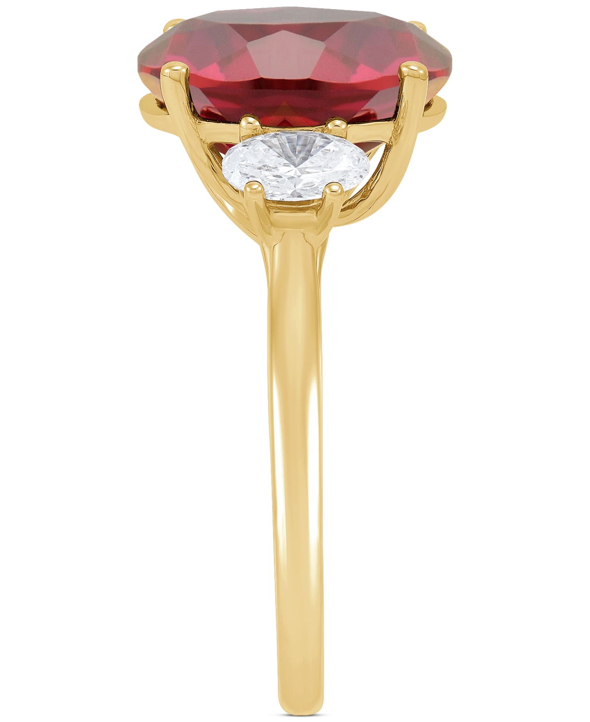 Grown With Love Lab Grown Sapphire (5-5/8 Ct. T.w.) & Lab Grown Diamond (3/8 Ct. T.w.) Ring In 14k White Gold (also In Ruby