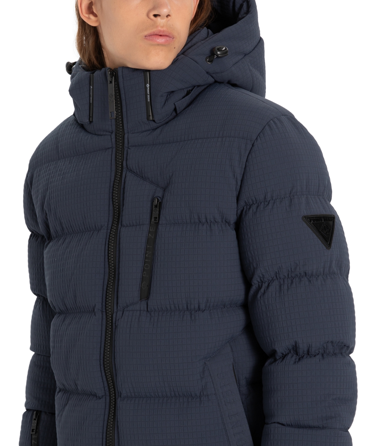 Point Zero Men's Heat Embossed Hooded Jacket