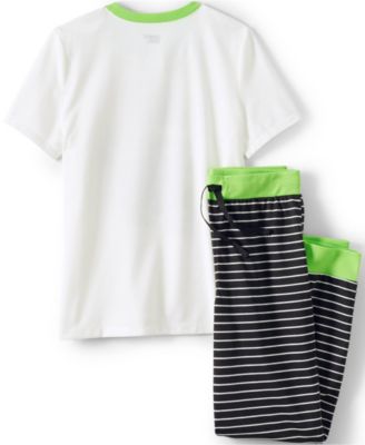 Big Girls Short Sleeve Top and Jogger Bottom Pajama Set