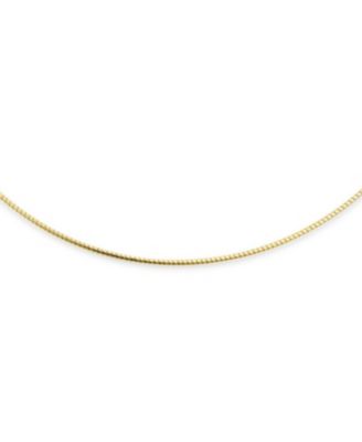 Basic Simple Thin Slider Omega Cubetto Chain Snake Choker Flex Collar Necklace Gold Plated .925 Silver Sterling Add Pendant 16 Inch