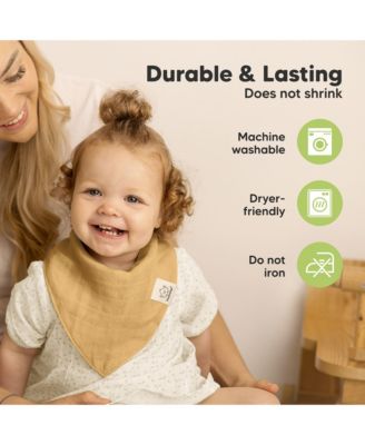 8pk Lumi Muslin Baby Bibs, Bandana Bibs for Baby Boy, Baby Girl, Muslin Drool Bib for Newborn, Toddler