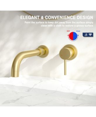 Wall Mount Faucet for Bathroom Sink or Bathtub Sleek and Space-Saving Design