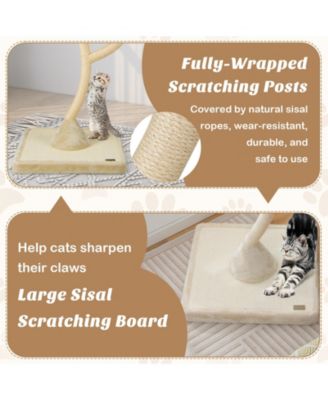 70 Inch Tall Cat Tree 4-Layer Cat Tower with 3 Perches and Dangling Balls