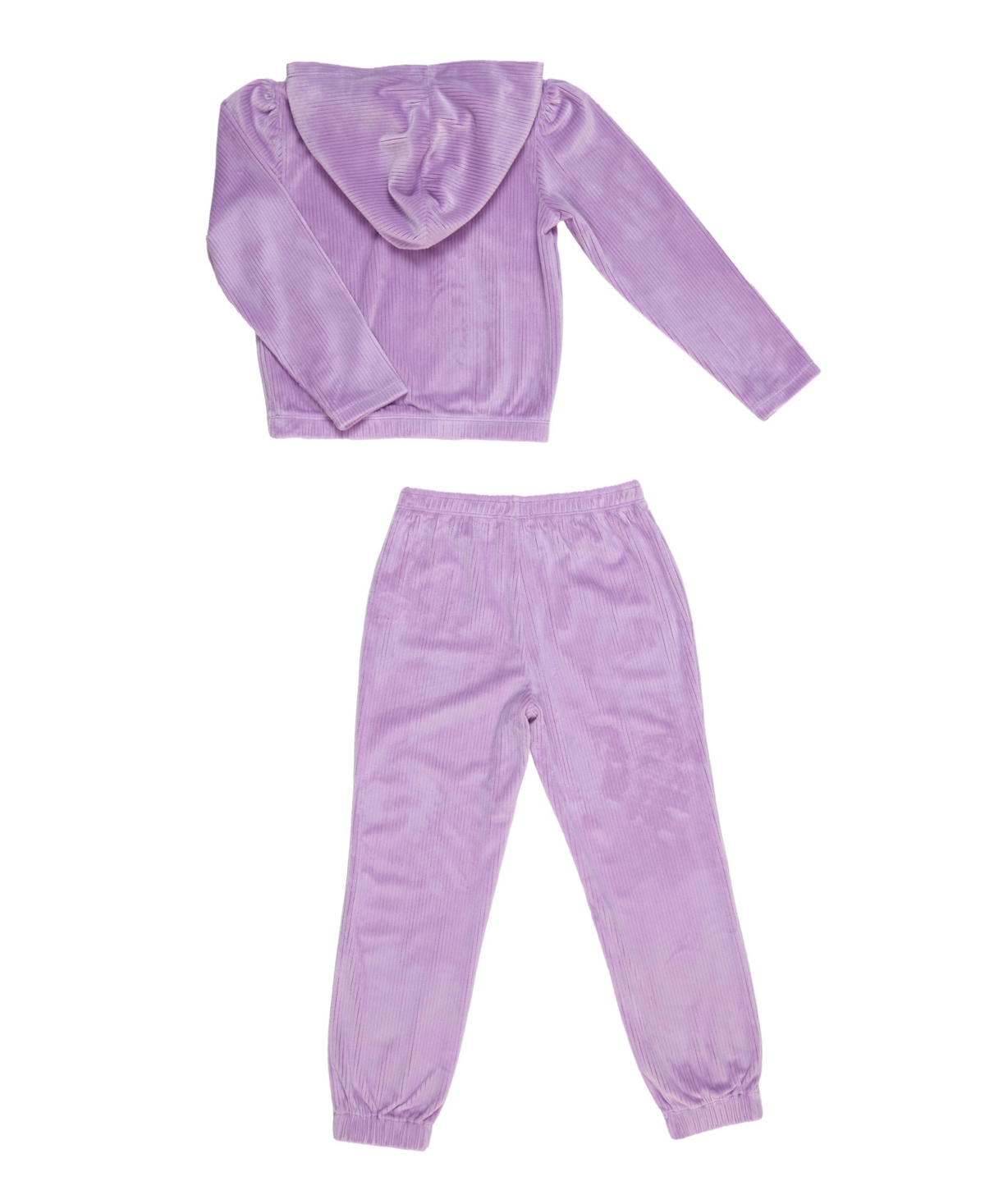 Paris Hilton Toddler Girls Ribbed Star Hoodie and Jogger Pants 2 Piece Lounge Set