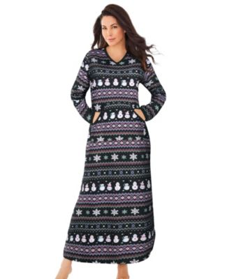 Women's Plus Size Long Printed Sleep Shirt