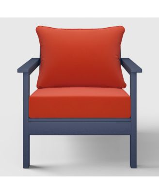 HDPE Frame Deep Seat Cushions Modern Outdoor Patio Club Chair