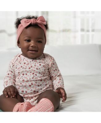 Baby Girls Long Sleeve Onesies Bodysuits, 6-Pack