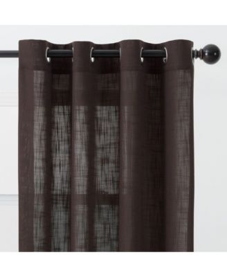 Premium 2-Panel Soft Textured Semi Sheer Grommet Curtains for Window Living Room Bedroom Kitchen Office - Light Filtering Privacy Window Treatment Drapes - 52 x 108 Inches - Taupe