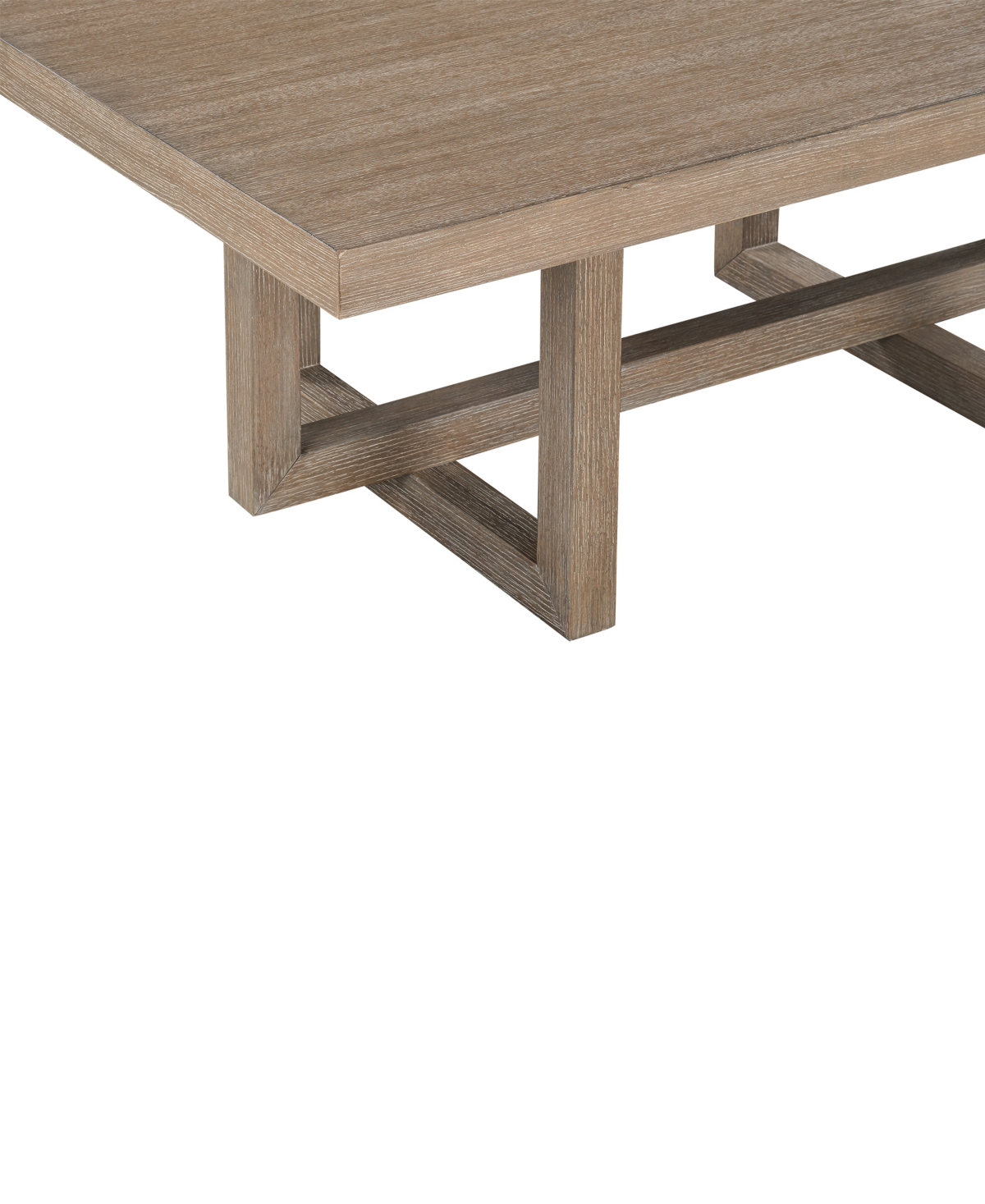 Macy's Portmore 48" Rectangle Wood Cocktail Table In Two-tone Brown Finish