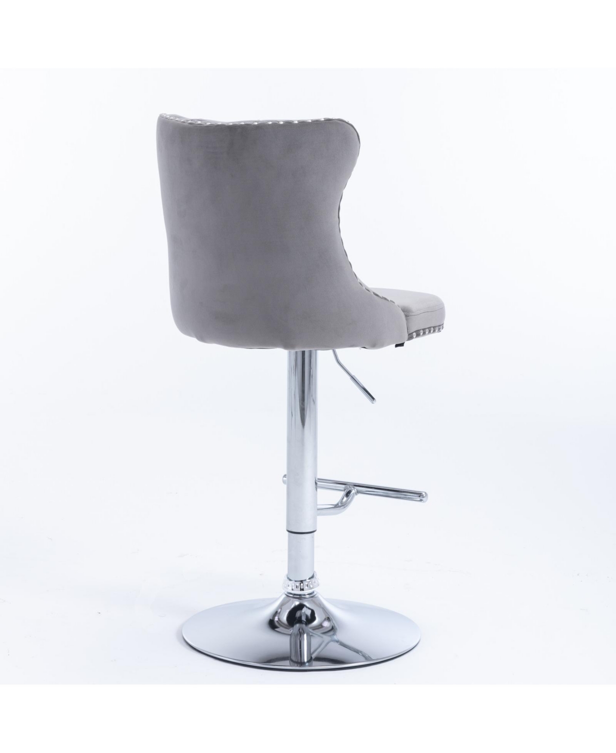 Slickblue Adjustable Swivel Velvet Barstools with 25-33 Inch Seat Height for Modern Home or Kitchen