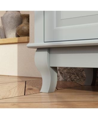 9-Drawer Gray Wood Dresser Bedroom Storage Cabinet Modern Style