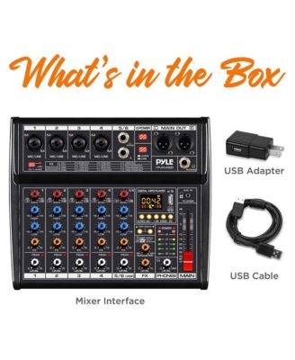 Compact 6-Channel Audio Mixer Pro Audio Interface with Multi-FX Processor