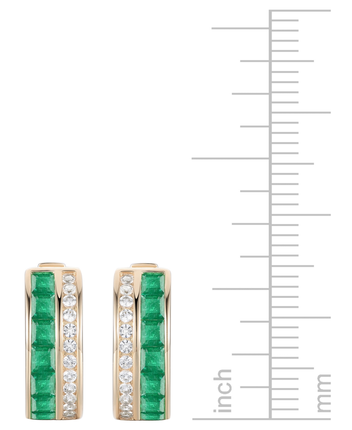 Macy's Ruby (1-5/8 Ct. T.w.) & Diamond (1/4 Ct. T.w.) Small Hoop Earrings In 14k Gold, 0.5 (also Available 
