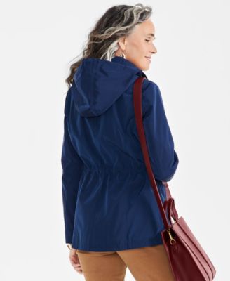Women's Petite Hooded Anorak, Created for Macy's