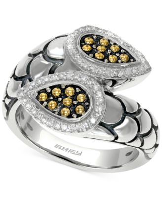 EFFY Collection - Diamond Bypass Ring (1/5 ct. t.w.) in 18k Gold and Sterling Silver