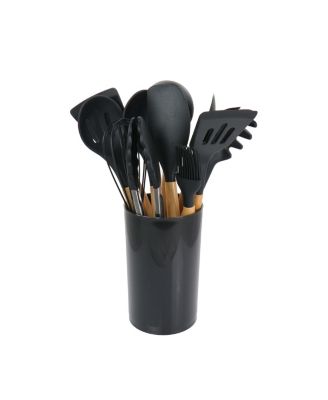 Collection Silicone and Wood Cooking Utensils, Set of 12