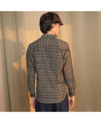 Men's Olive Brown Tartan Plaid Shirt