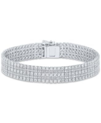 Macy's - Diamond Multirow Tennis Bracelet (12 ct. t.w.) in 14k White Gold