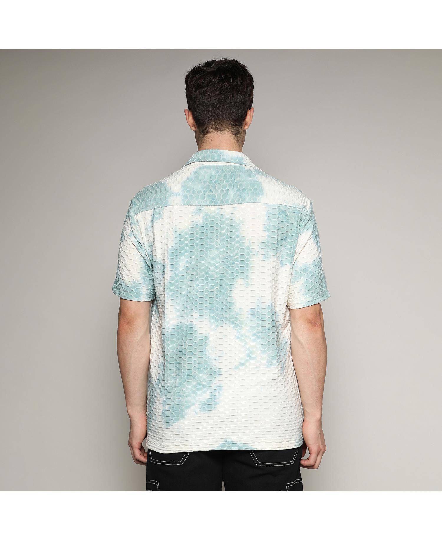 Men's Multicolour Tie-Dye Honeycomb Shirt