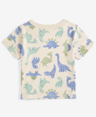 Baby Boys Short-Sleeve Dino-Print T-Shirt