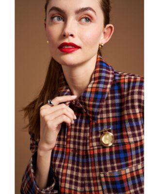 Women's Scarlette Three-Hand Gold-Tone Stainless Steel Watch Brooch, 35mm