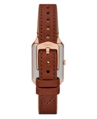 Women's Raquel Three-Hand Date Medium Brown Leather Watch and Bracelet Set, 23mm