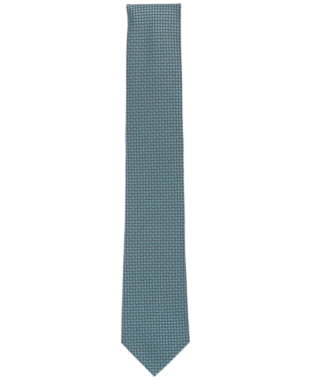 Alfani Men's Rome Geo-pattern Tie, Created For Macy's In Teal
