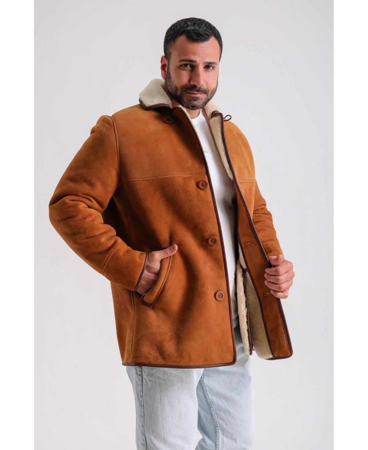 Furniq Uk Men's Wool Fashion Coat