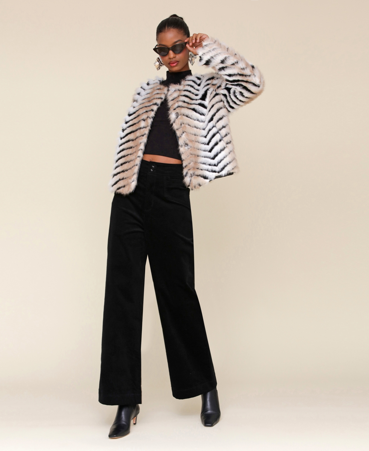 Avec Les Filles Women's High-Waist Flare-Leg Pants