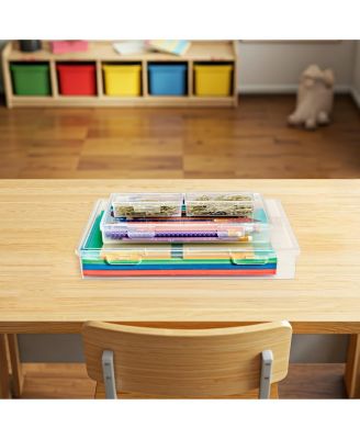 4 Piece Stackable Document & Paper Storage Box Set