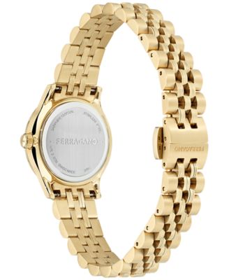 Women's Swiss Duo Gold Ion Plated Stainless Steel Bracelet Watch 28mm