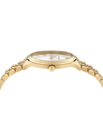 Women's Swiss Duo Gold Ion Plated Stainless Steel Bracelet Watch 40mm