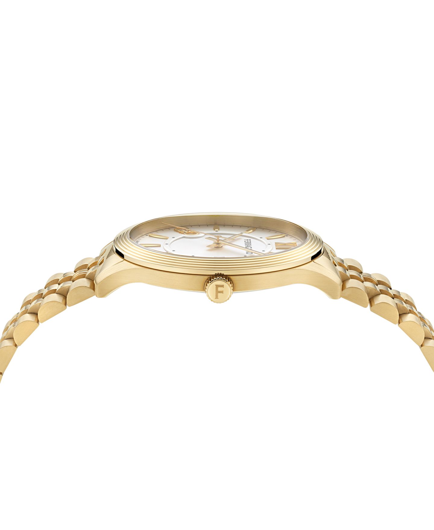 Женские часы Ferragamo Swiss Duo Gold Ion Plated Stainless Steel Bracelet Watch 40mm — фото 2