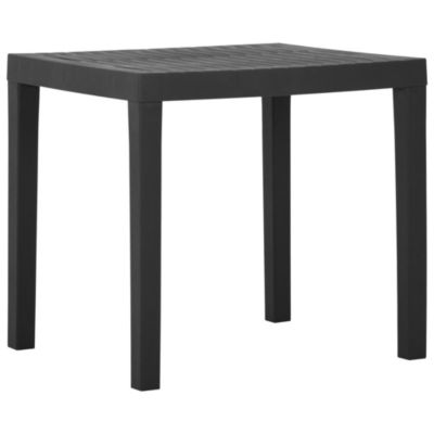 Garden Table Grey Plastic Medium Durable Garden Table