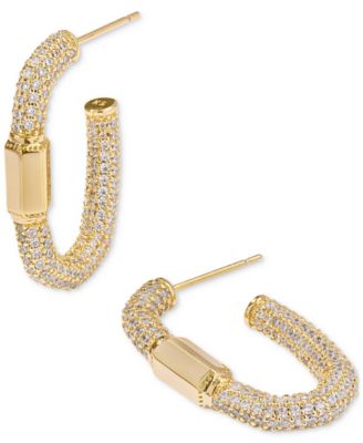 Kendra Scott - 14k Gold-Plated Pav&eacute; Link Hoop Earrings