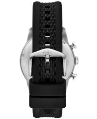 Men's Sport Tourer Chronograph Black Silicone Watch, 42mm