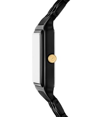 Women's Raquel Three-Hand Date Black Stainless Steel Watch, 23mm