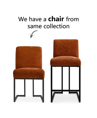 Set of 2 Fabric Counter Height Stools, 25" Seat Height Armless Upholstered Chairs for Kitchen Island-Maison Boucle